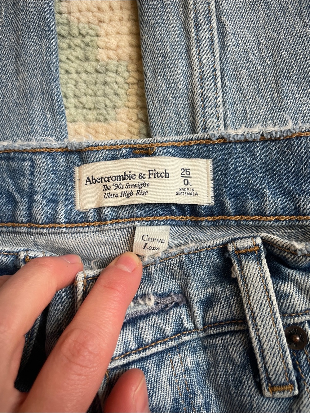 Abercrombie & Fitch Light Blue High Rise '90s Straight Jeans